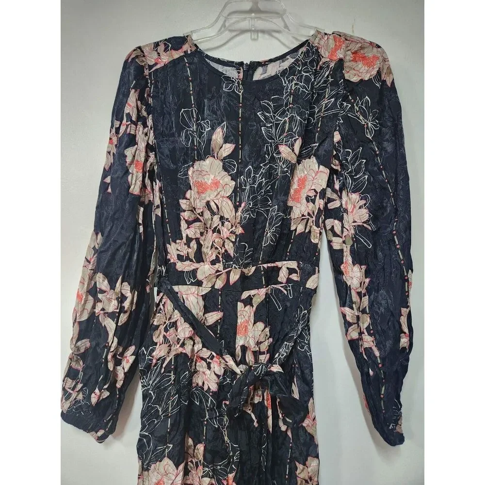 Anthropologie Harlyn Audria Jacquard Jumpsuit Size XS A37 - Picture 6 of 8